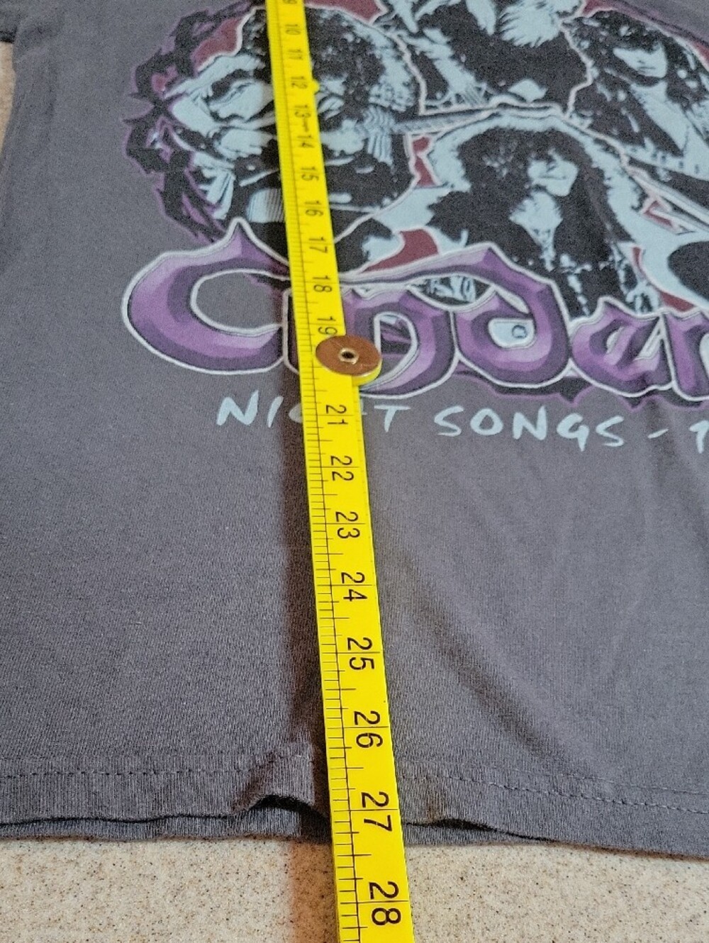 Cinderella Night Songs 1986 Tour Graphic Tee Size Medium 100% Cotton Casual - Picture 9 of 9